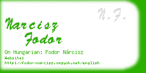 narcisz fodor business card