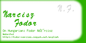 narcisz fodor business card